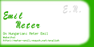 emil meter business card